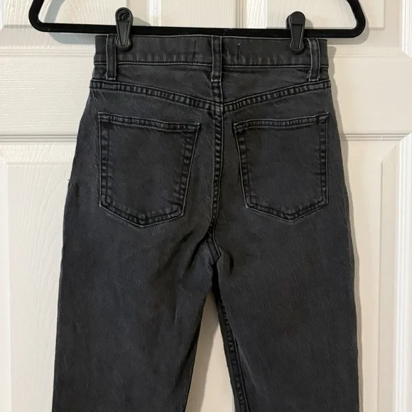 Reformation Liza High Rise Straight Jeans in Washed Black Size 24 - Picture 8 of 9